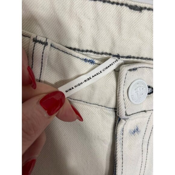 Rag & Bone Nina High Rise Ankle Slim Straight Jeans in Half Moon-sz 31 - Picture 11 of 12